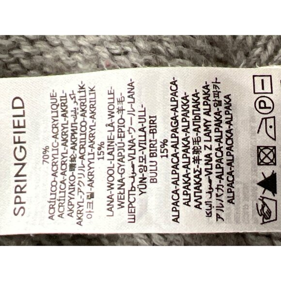 Springfield Women Gray Alpaca / Wool Blend Long Sleeve Sweater Size L - Picture 11 of 12